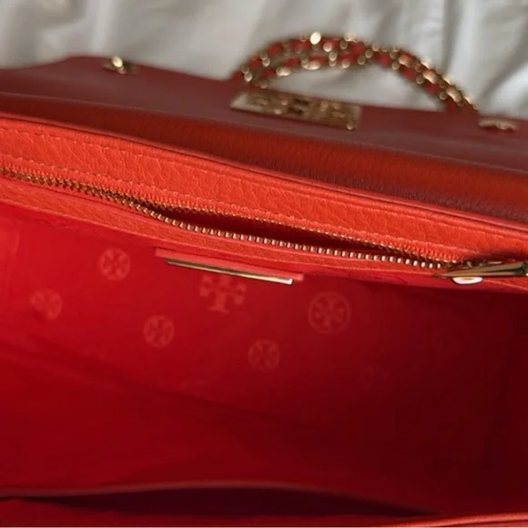 Tory Burch Vibrant Red Chain Shoulder Bag - Picture 3 of 5